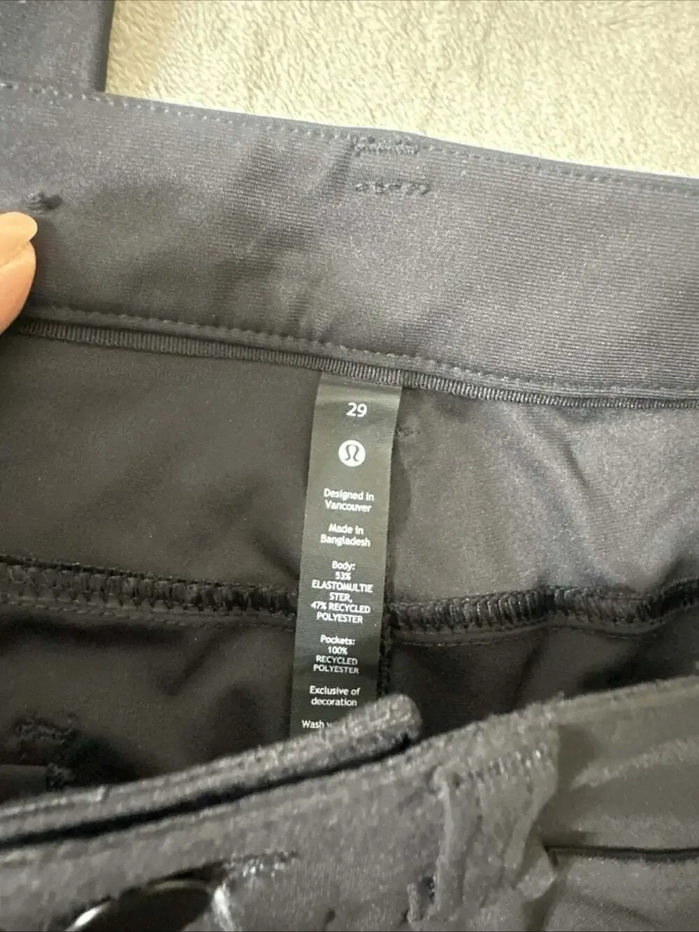 Lululemon ABC Classic Fit 5 Pocket Pants Men’s 29x31 Black Warpstreme
